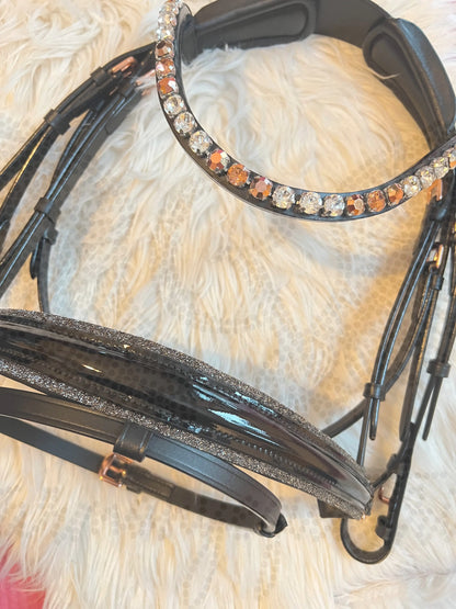 Pony-Trense „Midnight Rose“ – Lack & Crystal Dust CR-Harmonyequestrian 