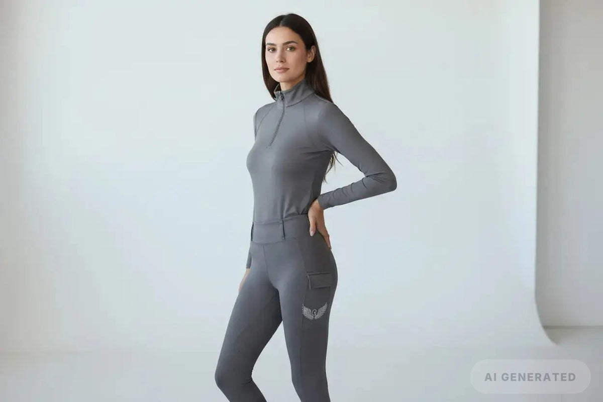 Reitleggings Iconic hoher Bund Rückenansicht