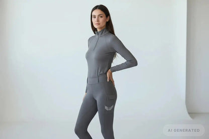 Reitleggings Iconic hoher Bund Rückenansicht