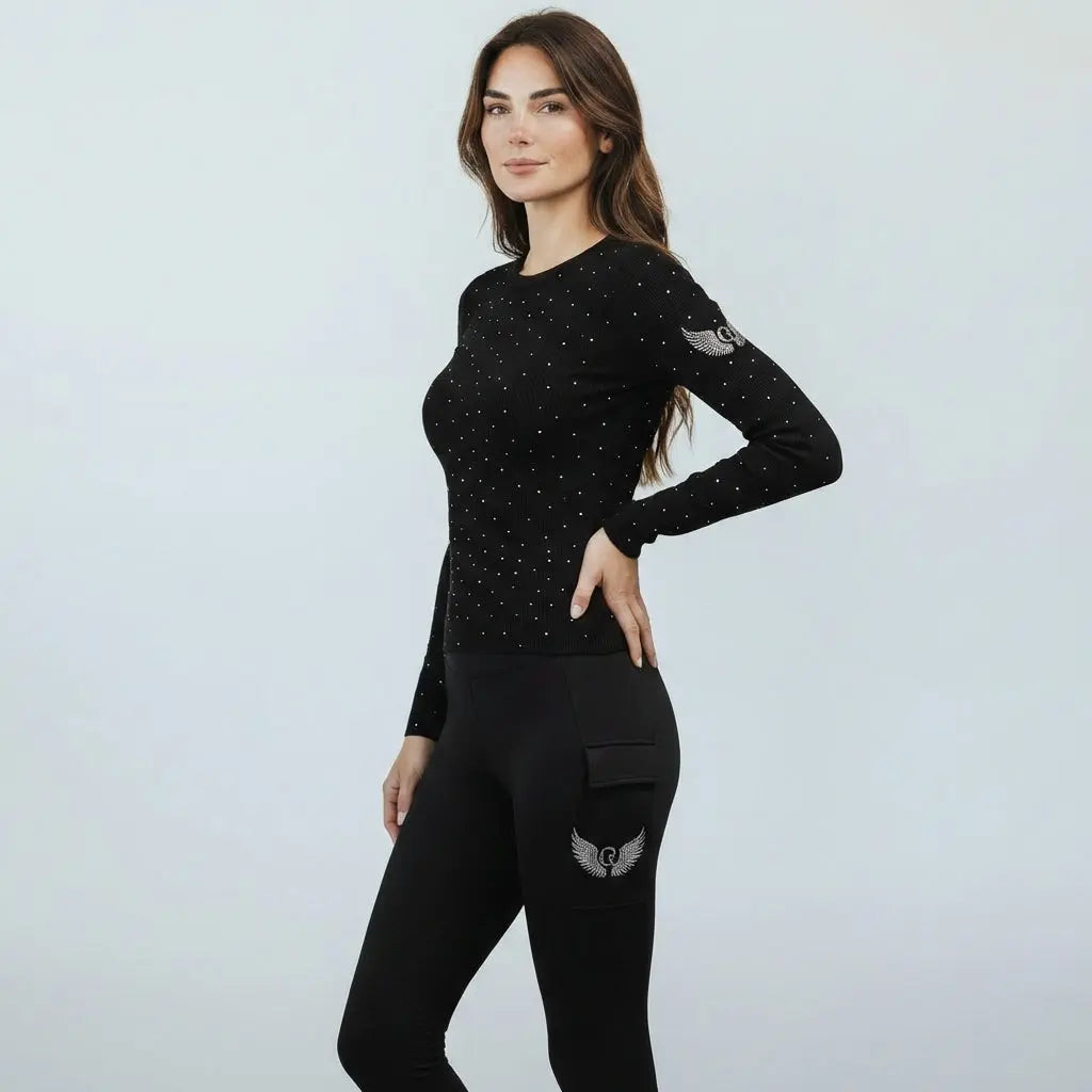 glitzer reitkleidung leggings