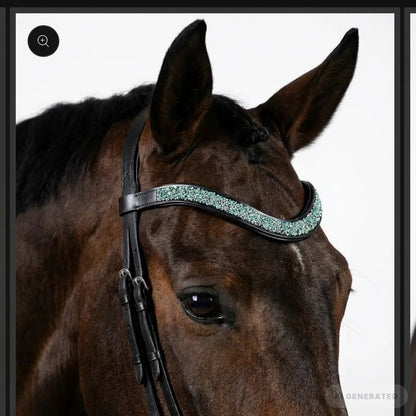 Mint Rocks Bandeau frontal vert menthe Cristaux Vue d'ensemble