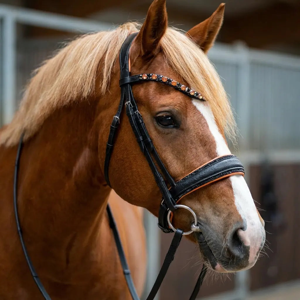 Trense Flower Peach CR-Harmonyequestrian