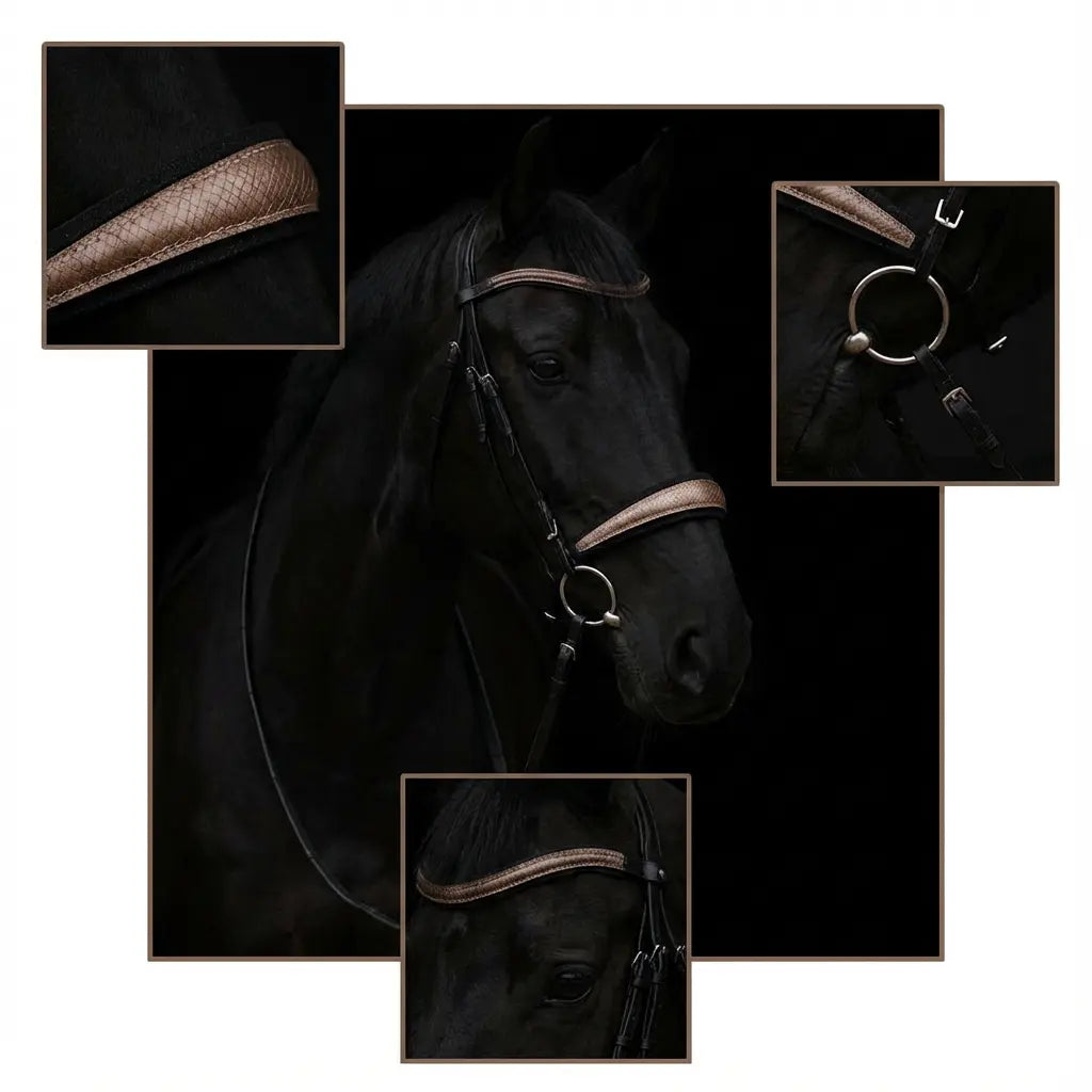 Trense Lizard Champagner-Rosé CR-Harmonyequestrian