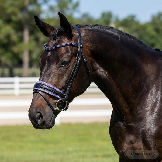Trense Violett Lizard Pony - XXL CR-Harmonyequestrian