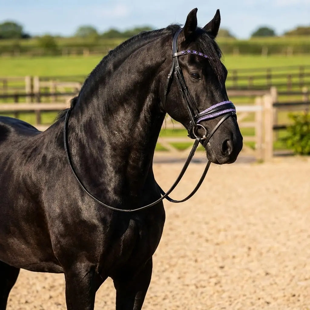 Trense Violett Lizard Pony - XXL CR-Harmonyequestrian