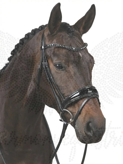 Trense "Black Diamond" – Edles Lackleder & Kristall-Glanz CR-Harmonyequestrian 