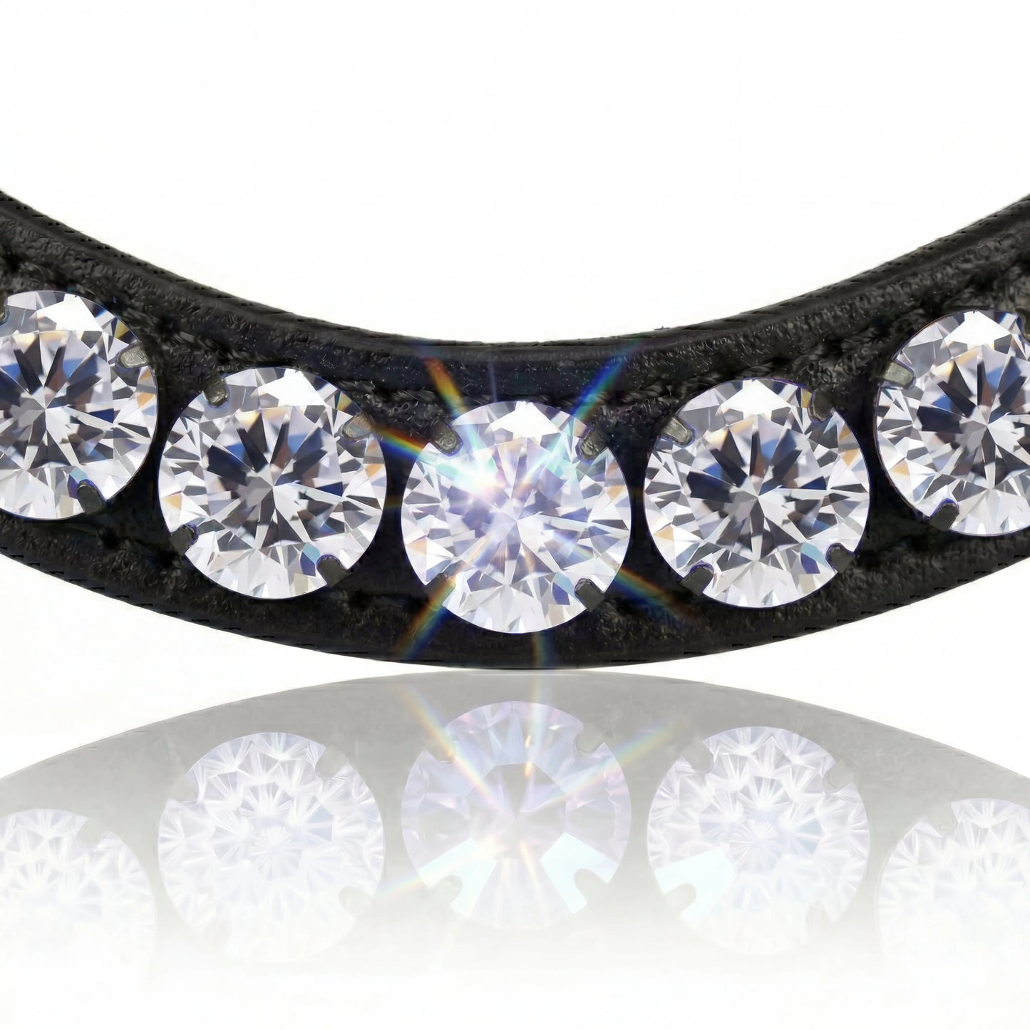 Zirkonia Kristall-Stirnriemen - "The Perfect Glow" (8 mm) - Crystal-Stirnriemen für Trense und Kandare - Ansicht 1