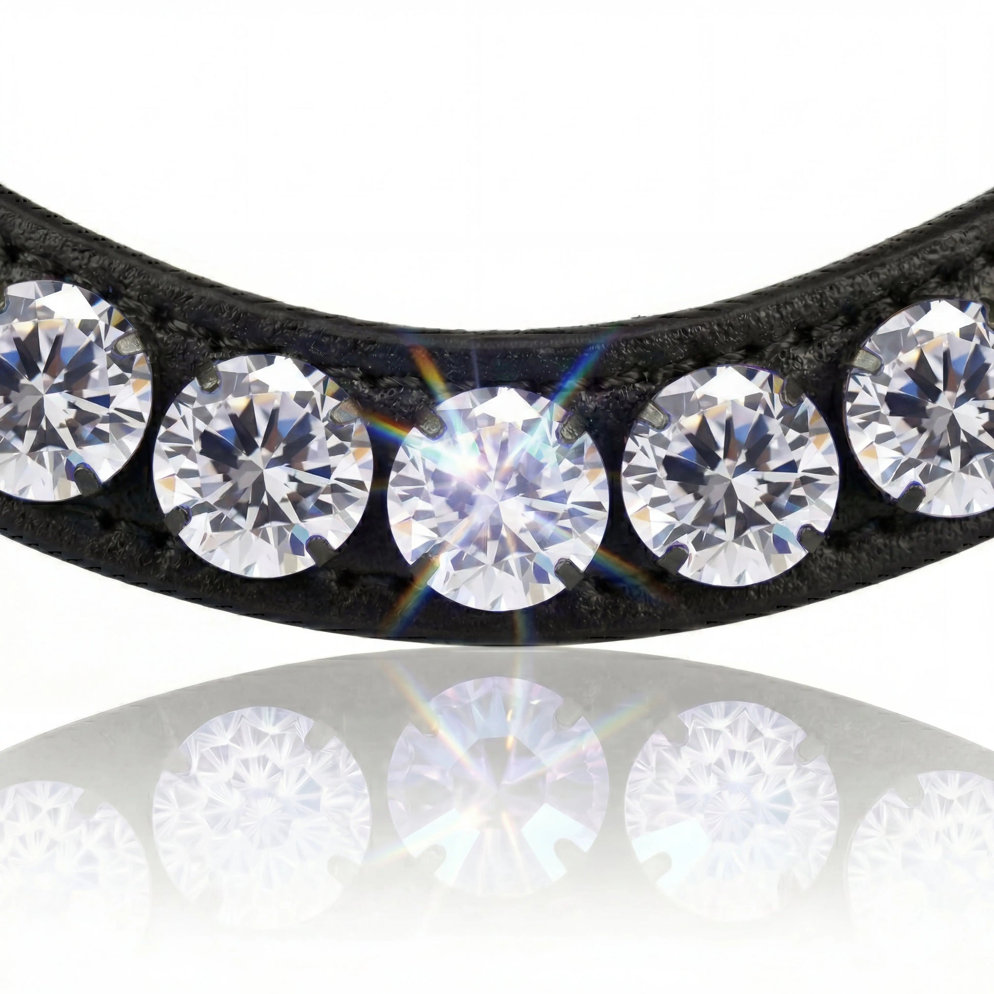 Zirkonia Kristall-Stirnriemen - "The Perfect Glow" (8 mm) - Crystal-Stirnriemen für Trense und Kandare - Ansicht 1