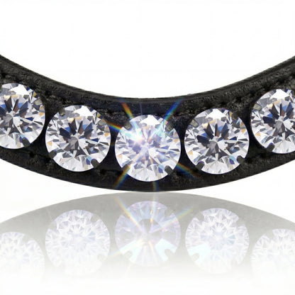 Zirkonia Kristall-Stirnriemen - "The Perfect Glow" (8 mm) - Crystal-Stirnriemen für Trense und Kandare - Ansicht 1