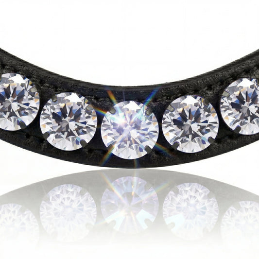 Zirkonia Kristall-Stirnriemen - "The Perfect Glow" (8 mm) - Crystal-Stirnriemen für Trense und Kandare - Ansicht 1
