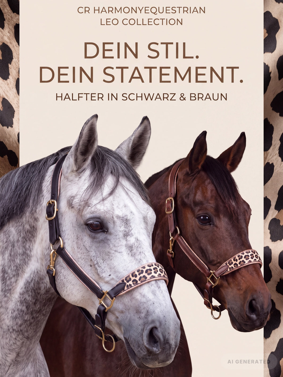 Leo Collection – Halfter mit Glitzer-Padding