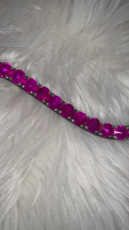 Fuchsia Passion Stirnriemen – 12 mm Crystals
