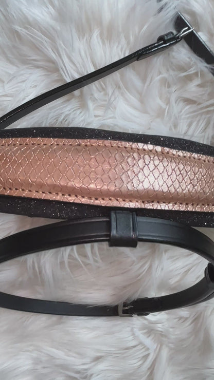 Nasenriemen Lizard Champagner-Rosé