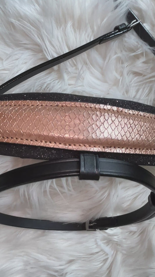 Nasenriemen Lizard Champagner-Rosé