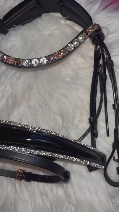 Pony-Trense „Midnight Rose“ – Lack & Crystal Dust