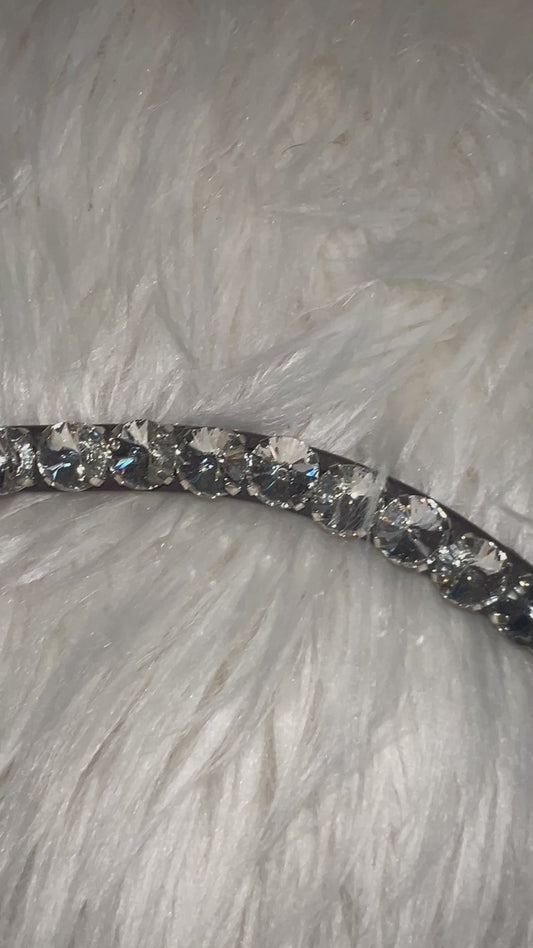 Smoky Crystal Stirnriemen – 12 mm Crystals