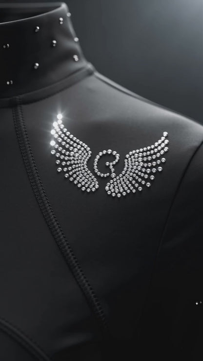 CR Harmonyequestrian Trainingsshirt – Black Crystal Edition