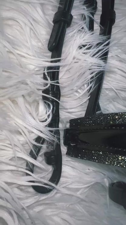 Trense "Black Diamond" – Edles Lackleder & Kristall-Glanz